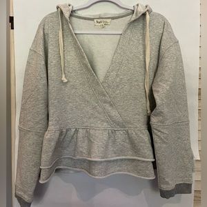 Peach Love Peplum Sweatshirt - Medium